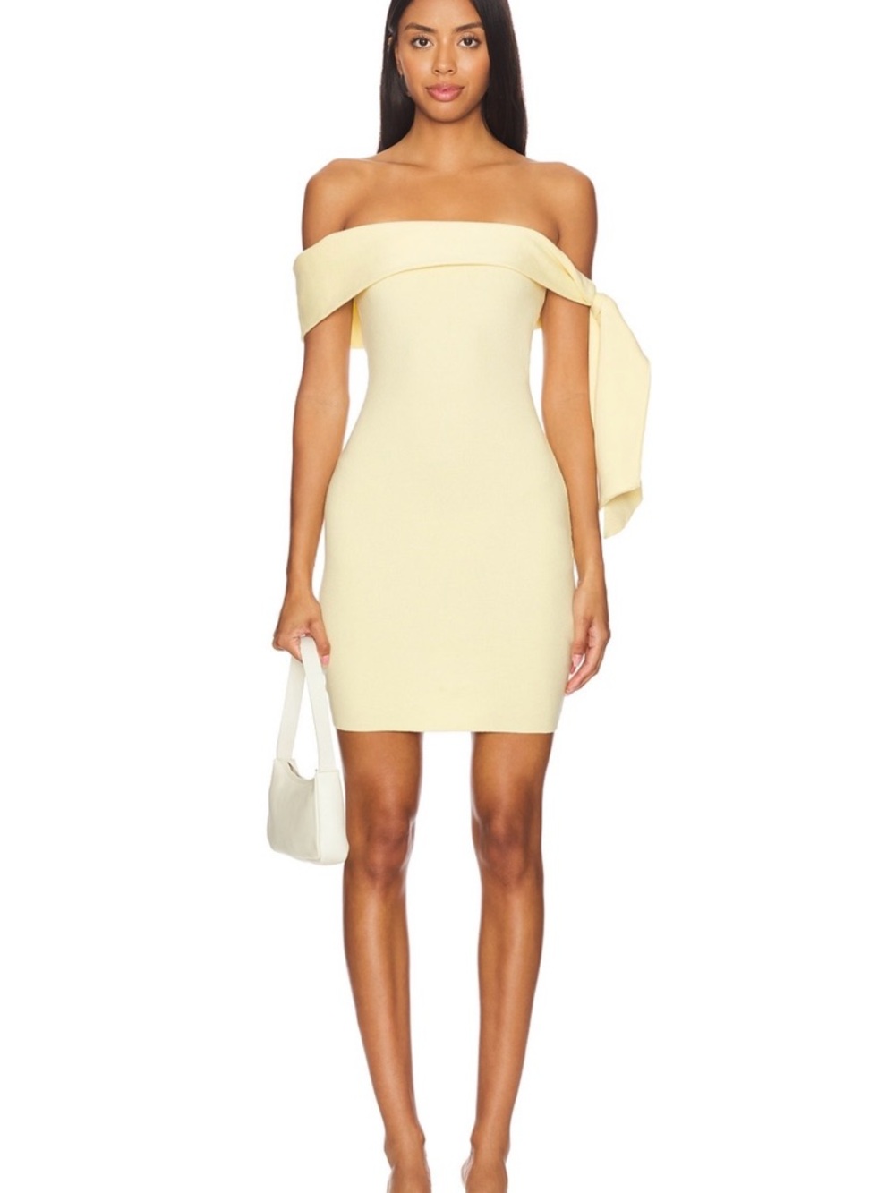 Jaymes mini dress Bodycon Dress in Pale Yellow